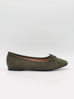 Fione ballerinaer i ruskind - Kaki