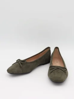 Fione ballerinaer i ruskind - Kaki
