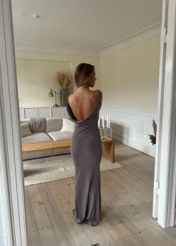 Flora maxikjole - Taupe