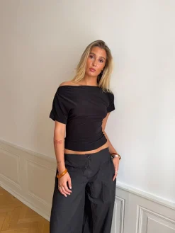 Florine figursyet t-shirt - Sort