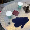 Fluffy handsker - Navy