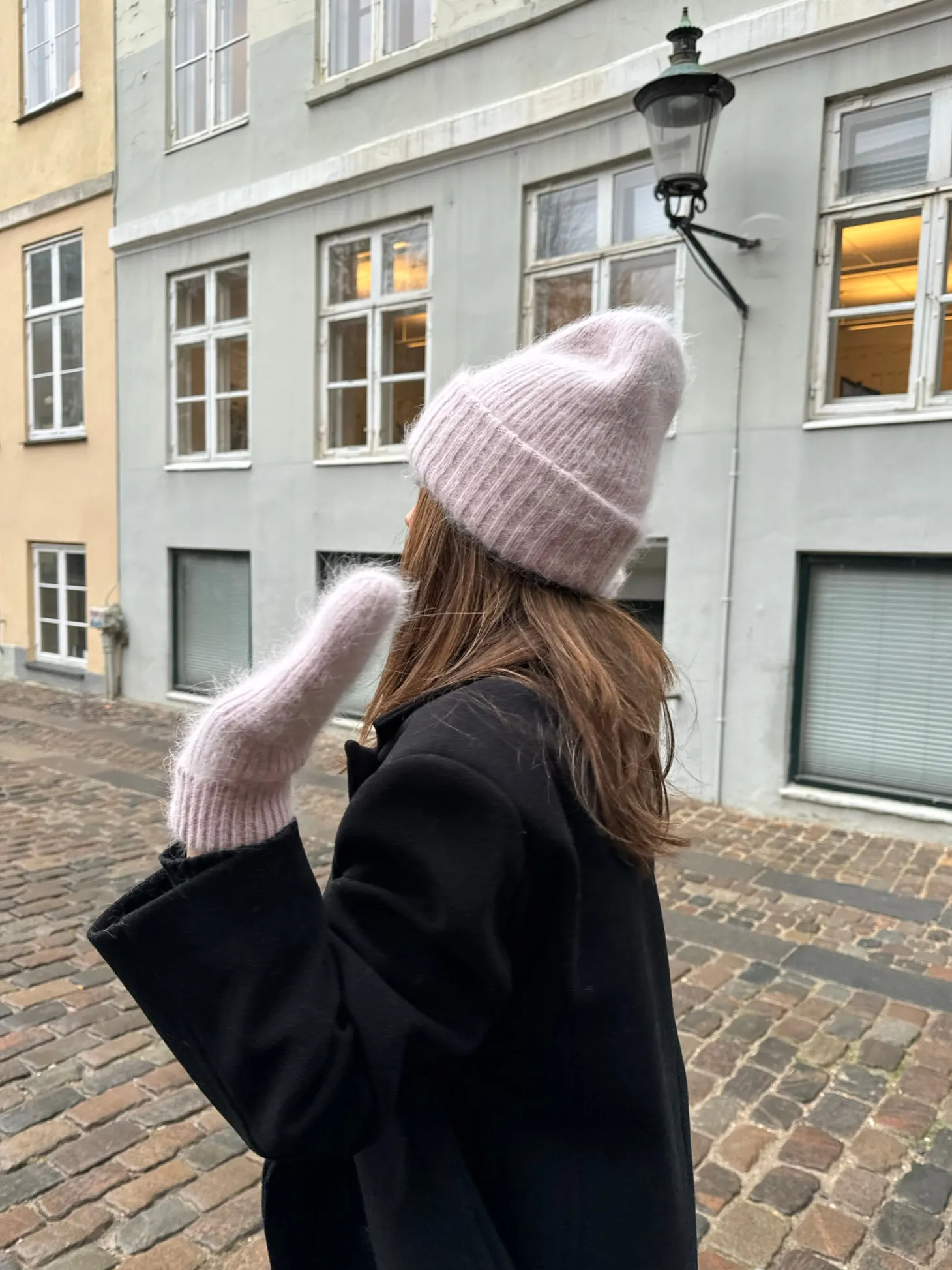 Fluffy handsker - Pink
