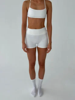 Folded essential shorts - Marshmallow