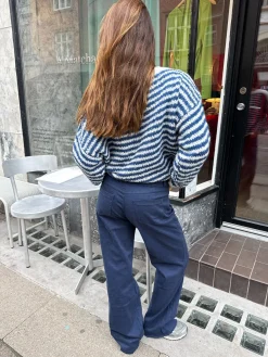 Gabardin jacquard jeans - Navy