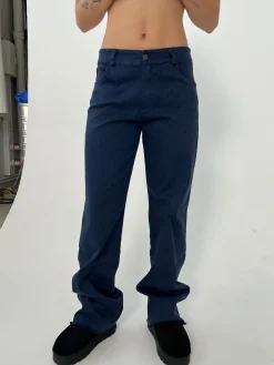 Gabardin jacquard jeans - Navy