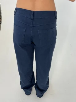 Gabardin jacquard jeans - Navy