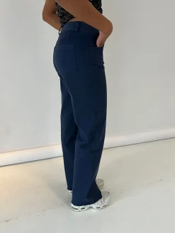 Gabardin jacquard jeans - Navy