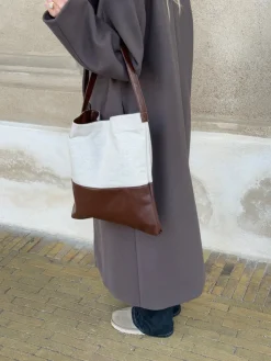 Genova skuldertaske - Beige/brun