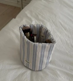 Honey lille stofopbevaring - Hvid/blå striber