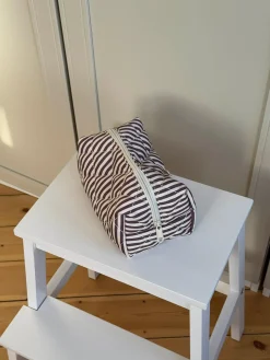 Honey lille toilettaske med striber - Beige/brun