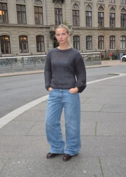 Ina striktrøje - Mørk grå