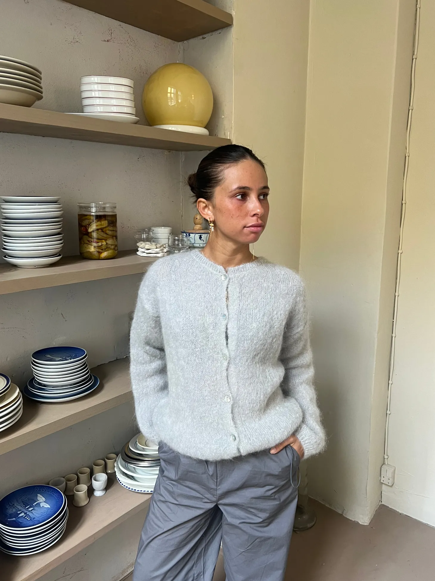Jamilla mohair cardigan - Grå