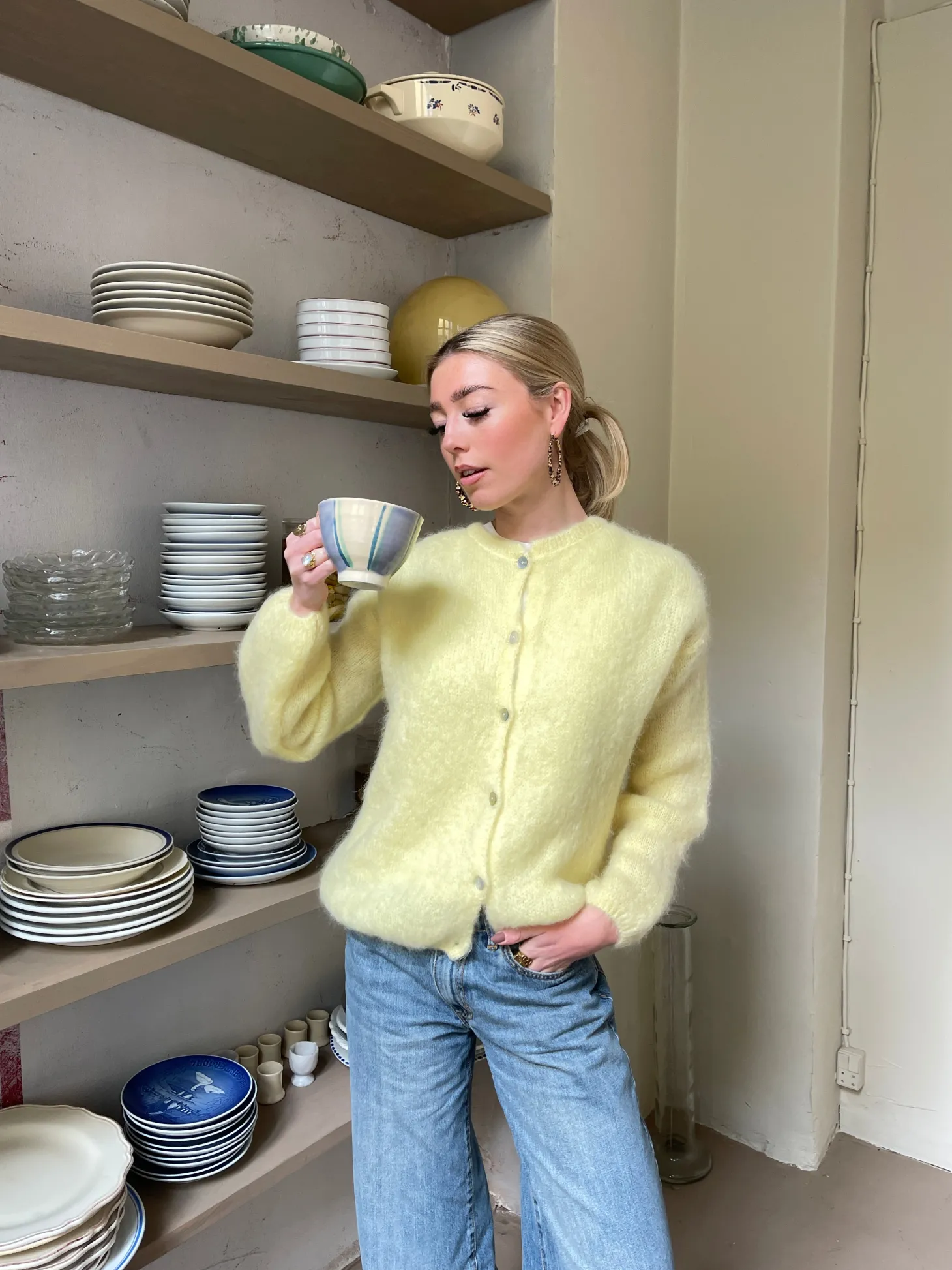 Jamilla mohair cardigan - Gul