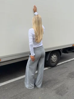 Janny sweatpants med blonder - Grå