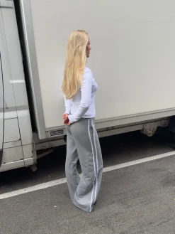 Janny sweatpants med blonder - Grå
