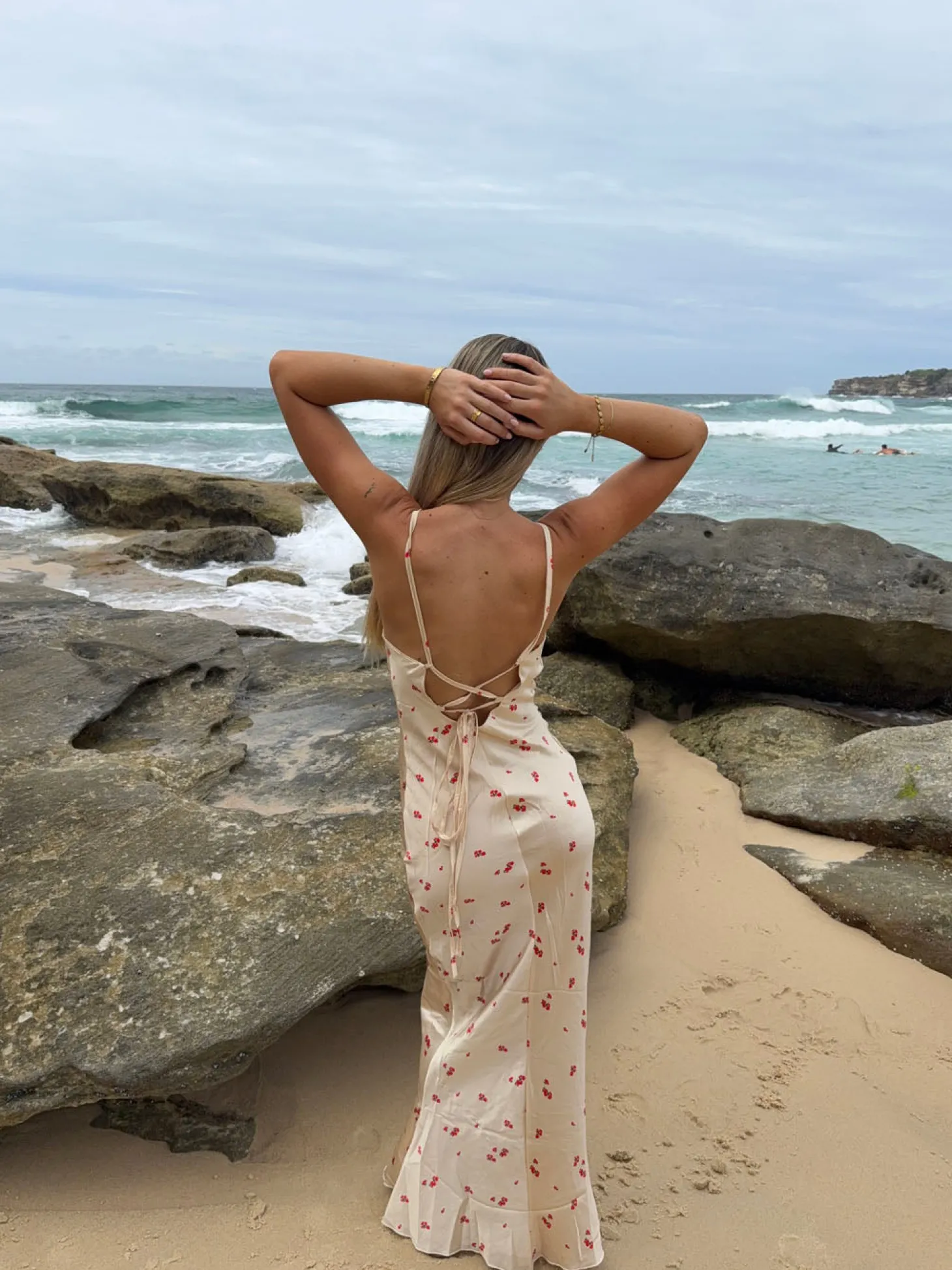 Juliana satinkjole - Guld
