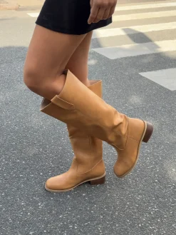 Justina tall støvler - Camel