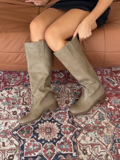 Justina tall støvler - Taupe