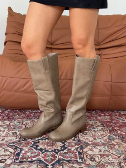 Justina tall støvler - Taupe