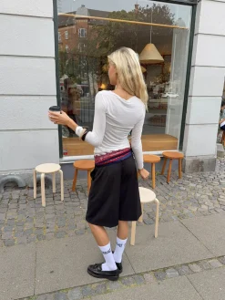 Kaia langærmet cashmere bluse - Hvid