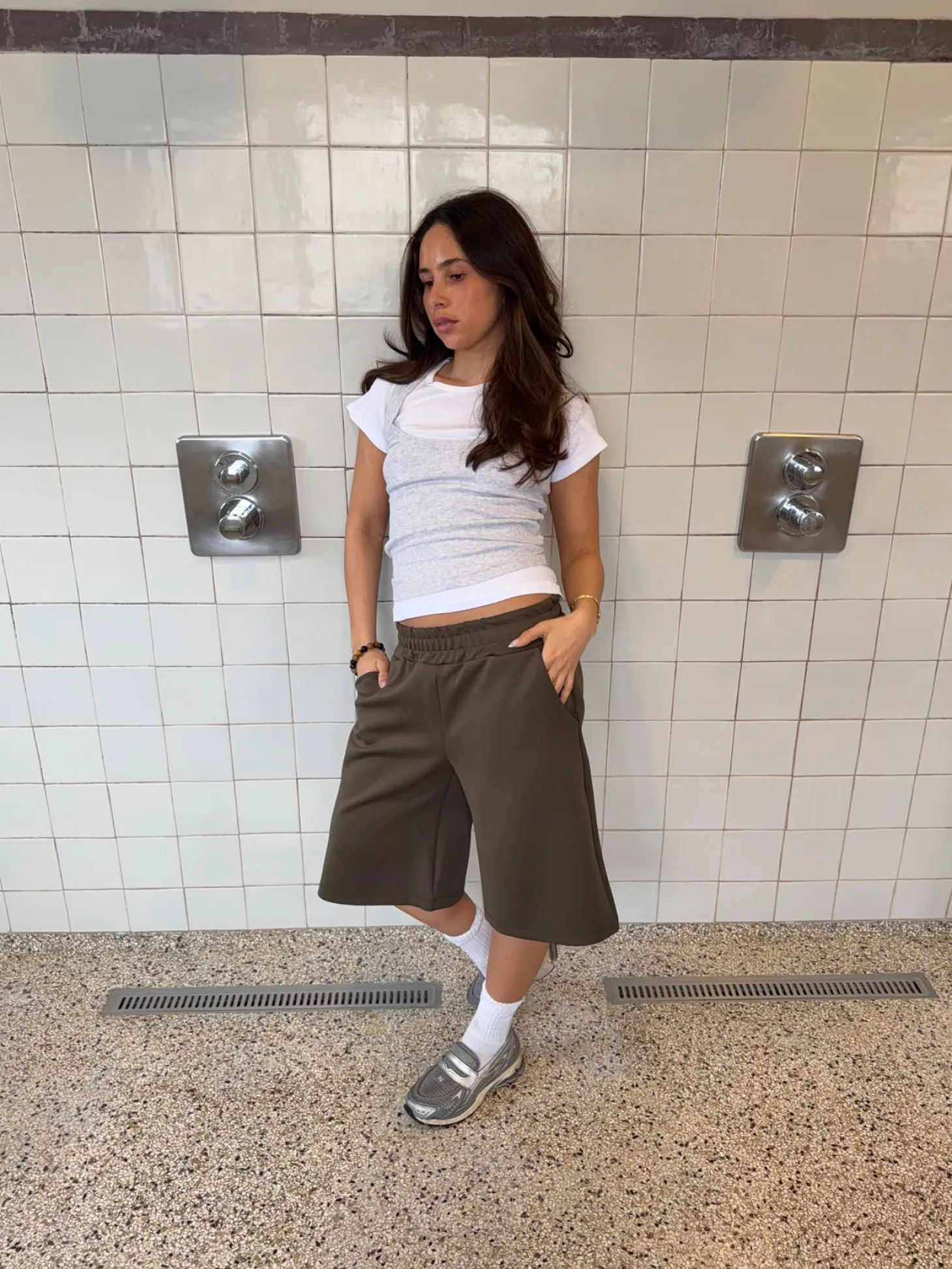 Kaline bermudashorts - Kaki
