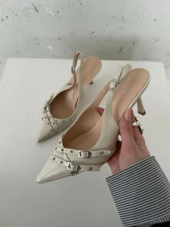 Kandy slingback stiletter - Cream
