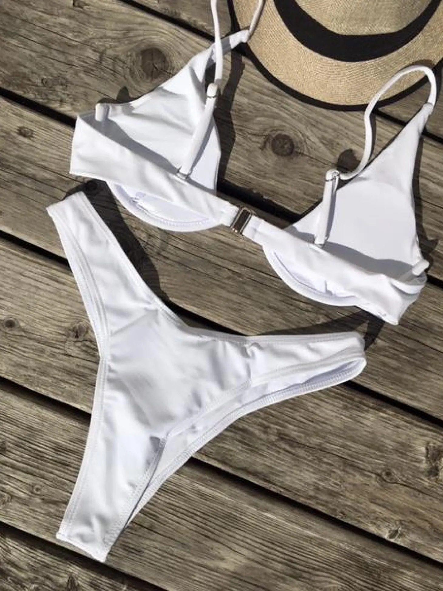 Kanvas bikini hvid