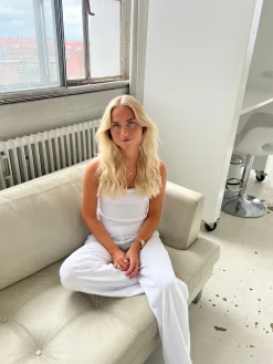 Kaya pointelle top - Hvid