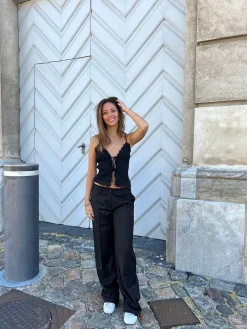 Kienna lavtaljede suitbukser - Sort