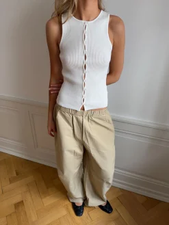 Lali top med knapper - Hvid