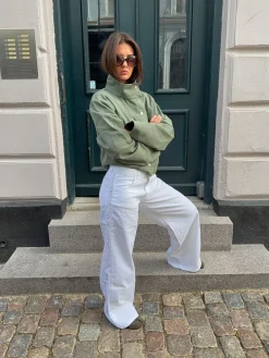 Lineana jeans med blonder - Hvid