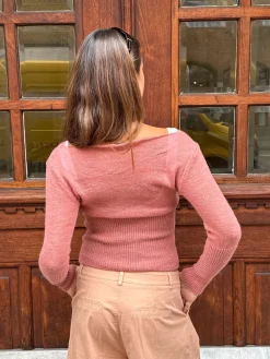 Lova figursyet striktrøje - Rosa