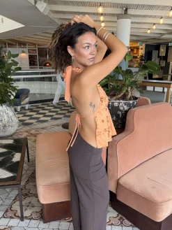 Lumi top med palietter - Orange