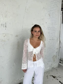 Maddy bluse i blonde - Hvid