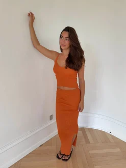 Malie glimmernederdel - Orange