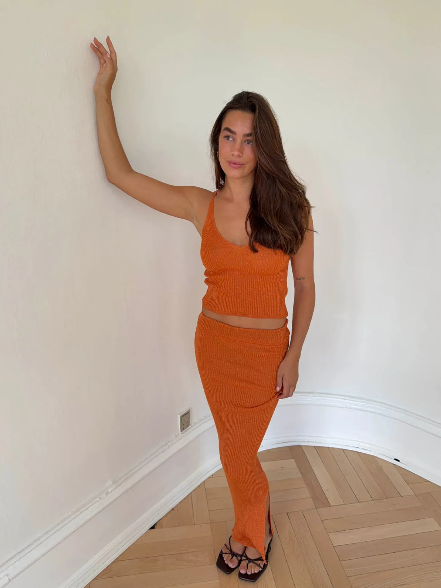 Malie glimmer tanktop - Orange