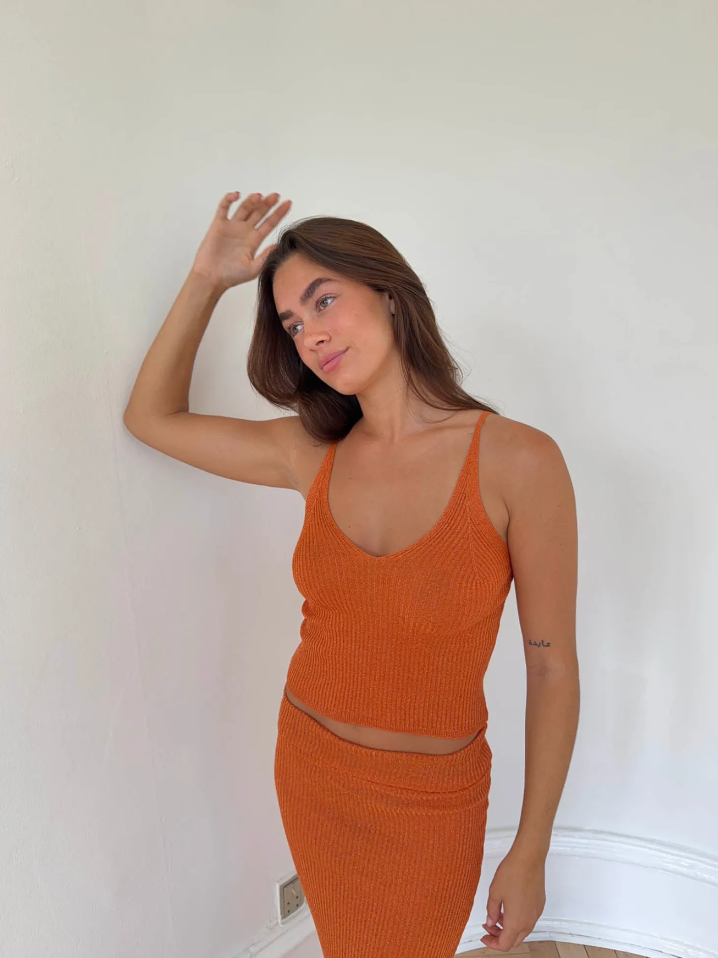Malie glimmer tanktop - Orange