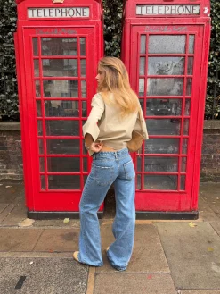 Malin Tomkins lavtaljede jeans - Blå