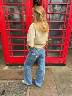 Malin Tomkins lavtaljede jeans - Blå