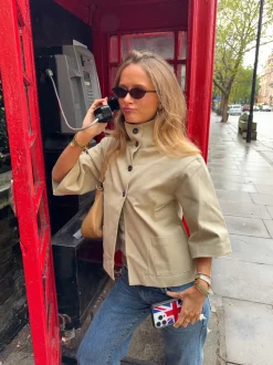 Malin Tomkins trekvartærmet jakke - Beige