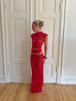 Marisole top i blonde - Rød