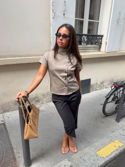 Maxima skjorte med knapper - Taupe