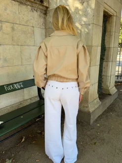 Millie cropped trenchcoat - Beige