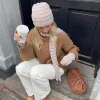 Mio sæt handsker og tørklæde - Lyserød/grå/blå