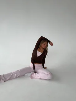 Motion wrap bluse - Espresso