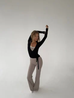 Motion wrap bluse - Jet Black