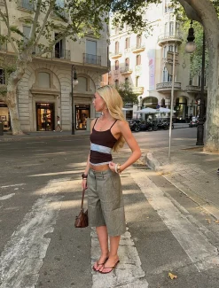 Nayaly bermudashorts - Kaki