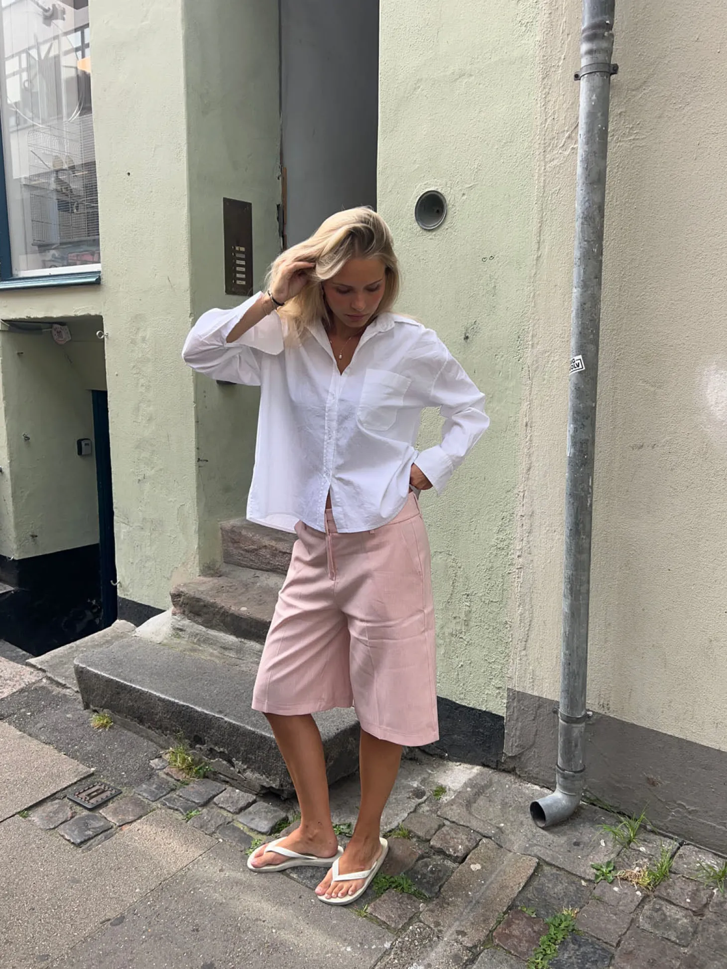 Nayaly bermudashorts - Lyserød
