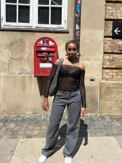 Nuna lavtaljede jeans - Grå