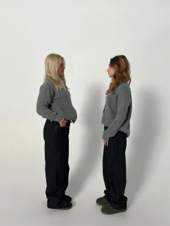 Nuna lavtaljede jeans - Sort
